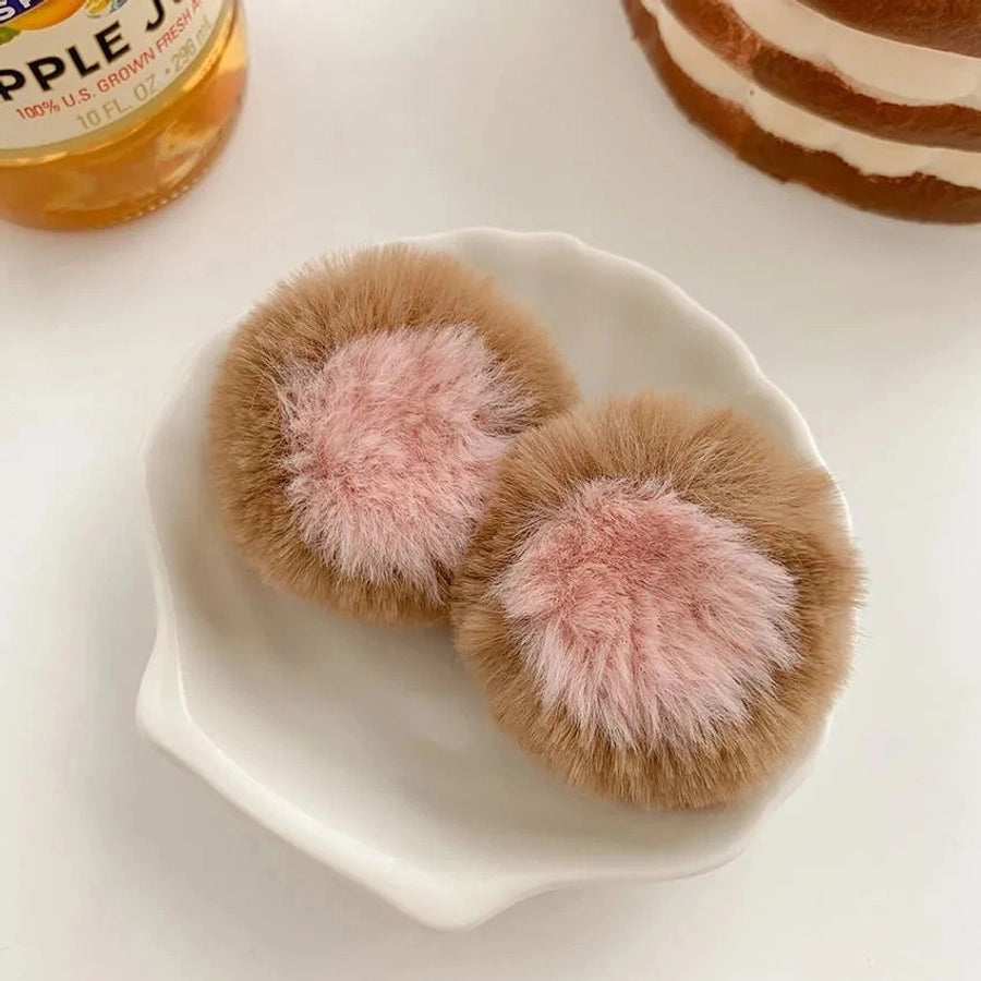 Salt Sweet Plush Ear Clip Three-dimensional Cartoon Clip Super Cute Girl's Heart Bangs Clip Pair Clip Japanese and Korean Hair Accessories
