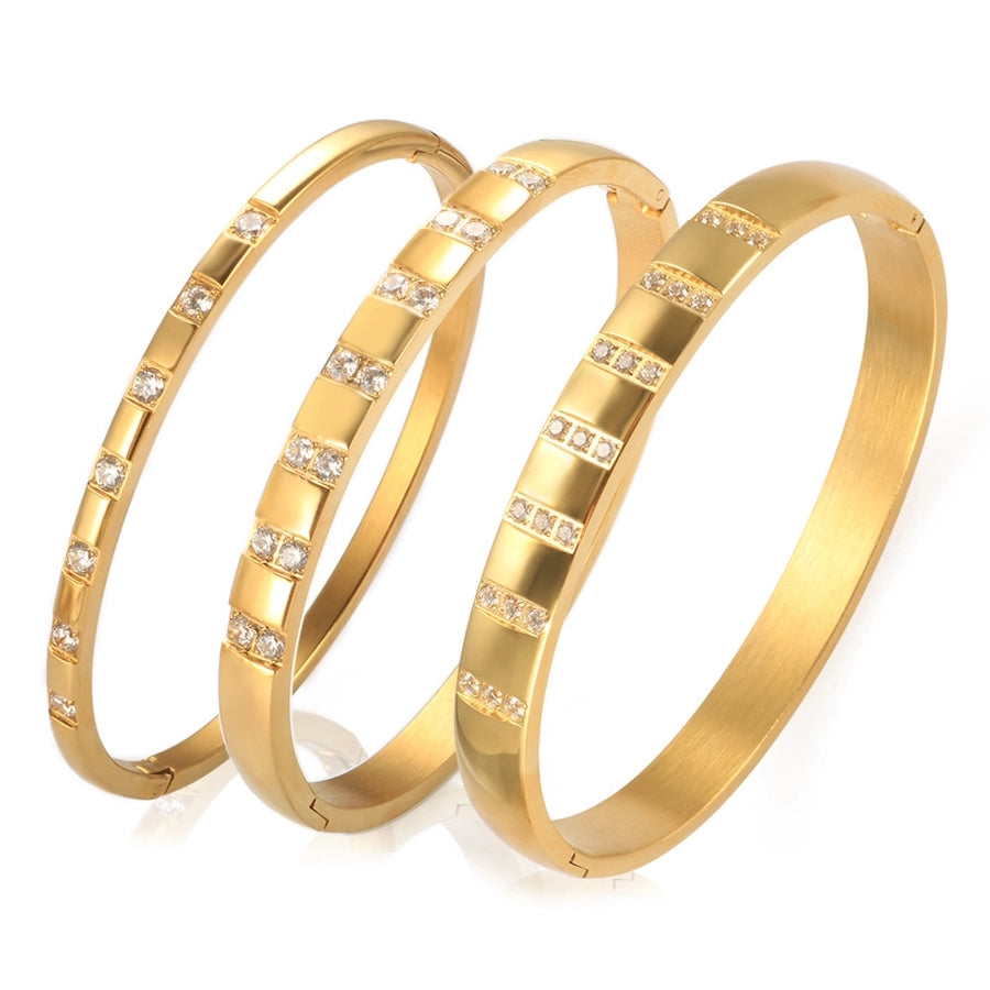 Elegant Solid Color Titanium Steel Bangle In Bulk