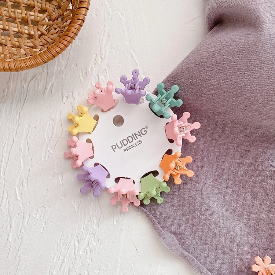 Kid'S Cute Solid Color Arylic Stoving Varnish Hair Claws