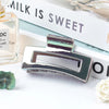 simple style rectangle arylic plating hair claws 1 piece