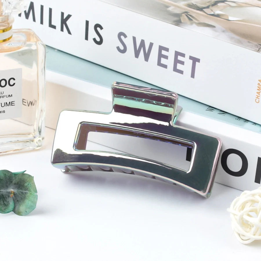 simple style rectangle arylic plating hair claws 1 piece