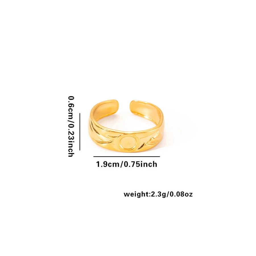 Jewelry Elegant Love Moon Leaves Titanium Steel Open Rings