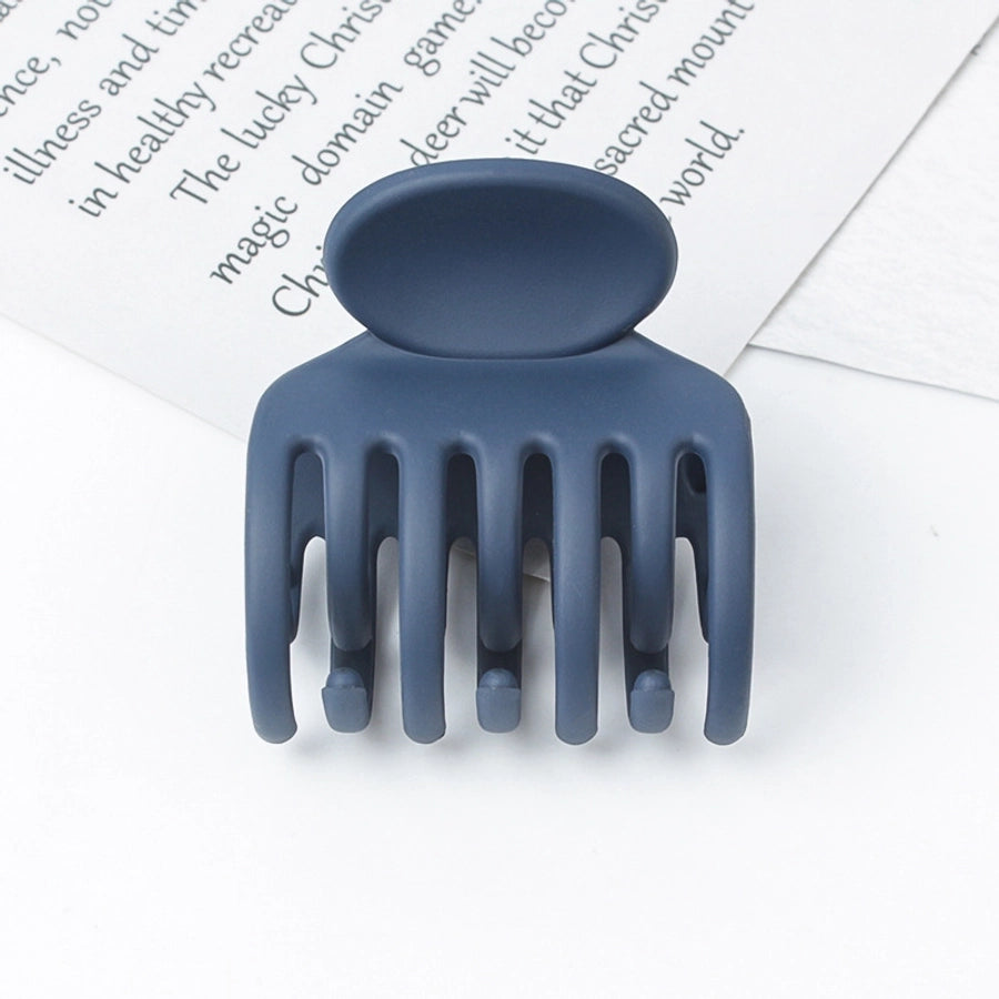 simple style solid color plastic resin hollow out hair claws 1 piece