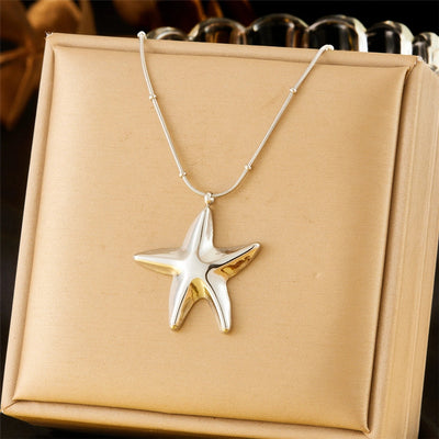 Jewelry Casual Vintage Style Starfish 304 Stainless Steel Pendant Necklace