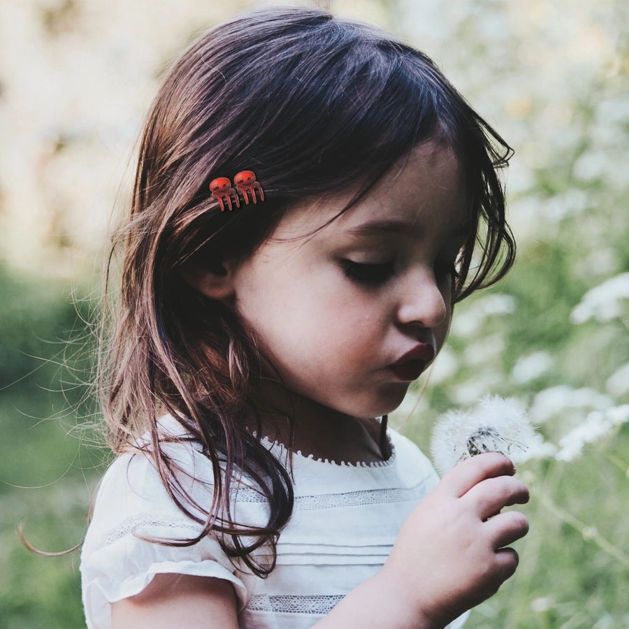 simple style color block plastic hair claws