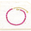 Sweet Flower 304 Stainless Steel Artificial Pearl Bracelets In Bulk