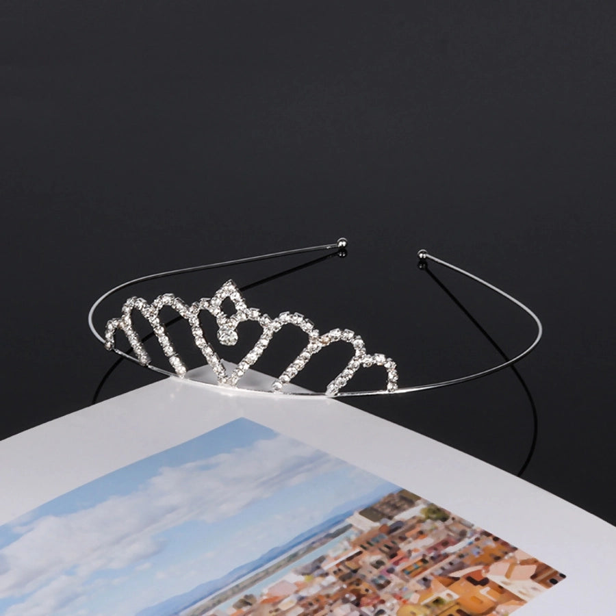 fashion claw chain welding rhinestone hairband Crown wedding bride headdress hair accessories performance birthday crown