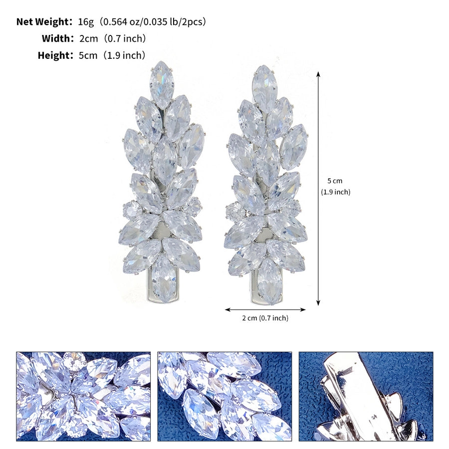 women's elegant sweet solid color alloy plating inlay rhinestones hair clip