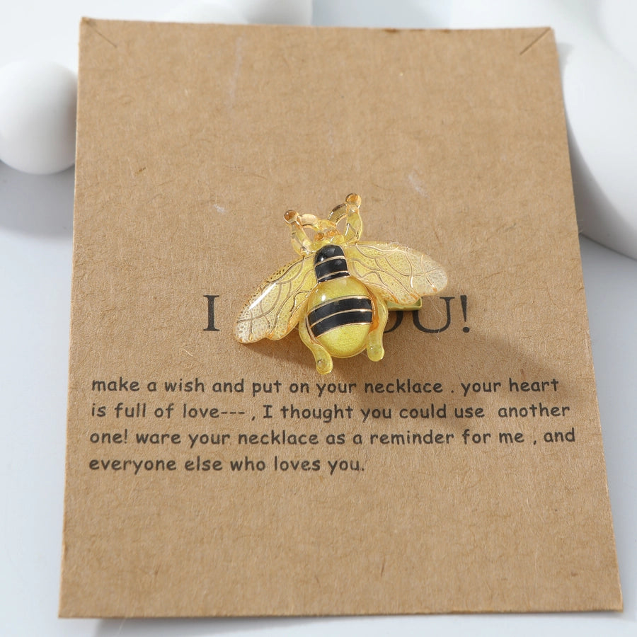 Women's Cute Bee Alloy Resin Inlay Acrylic Hair Clip