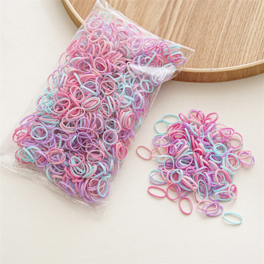 simple style solid color rubber band handmade hair tie