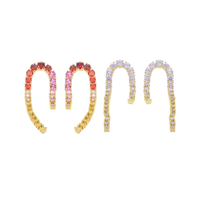 1 Pair Vintage Style Classic Style Geometric Plating Copper Zircon Drop Earrings