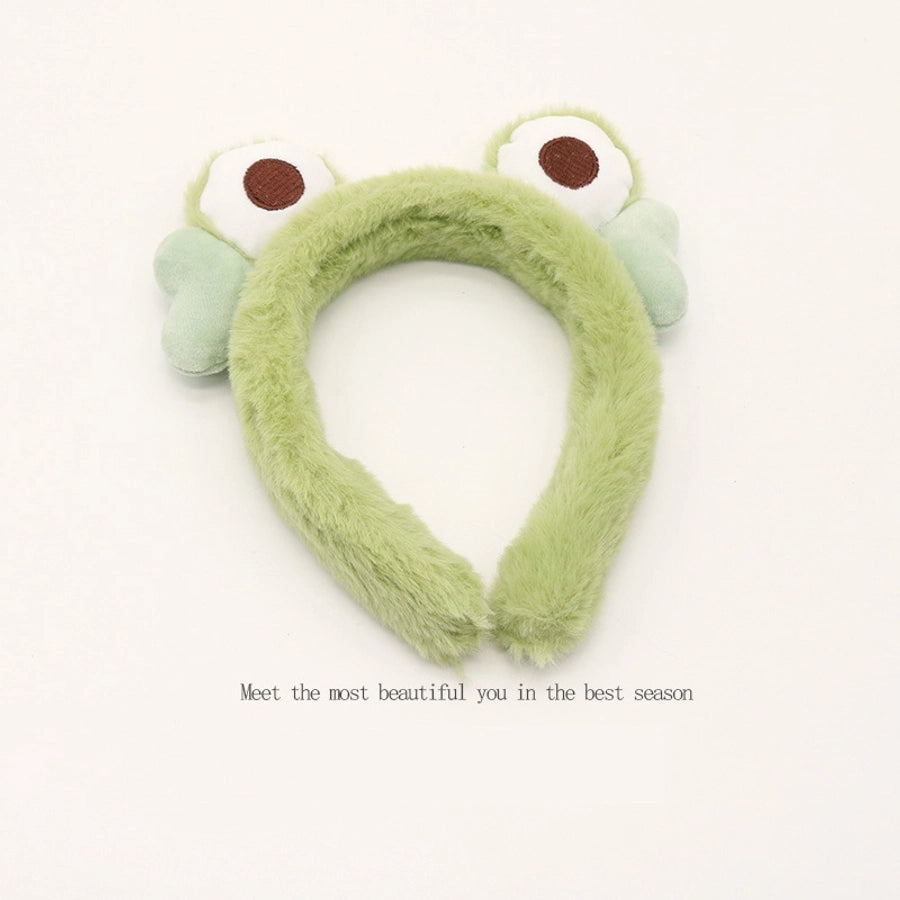Furry Autumn and Winter New Cute Frog Hair Fixer Face Wash Hair Bands Funny Cartoon Non-Slip Plush Headband Hairpin for Women