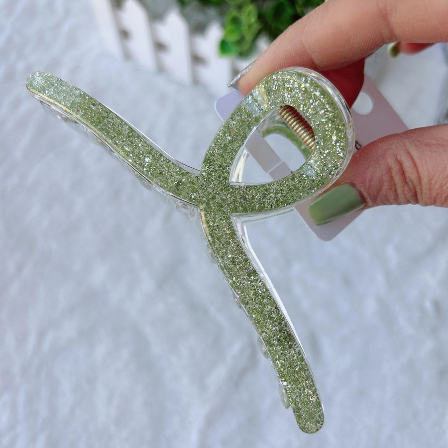 Women's Lady Bow Knot Arylic Hair Claws