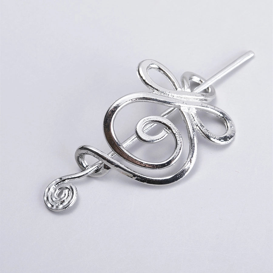 women's retro geometric metal plating hairpin