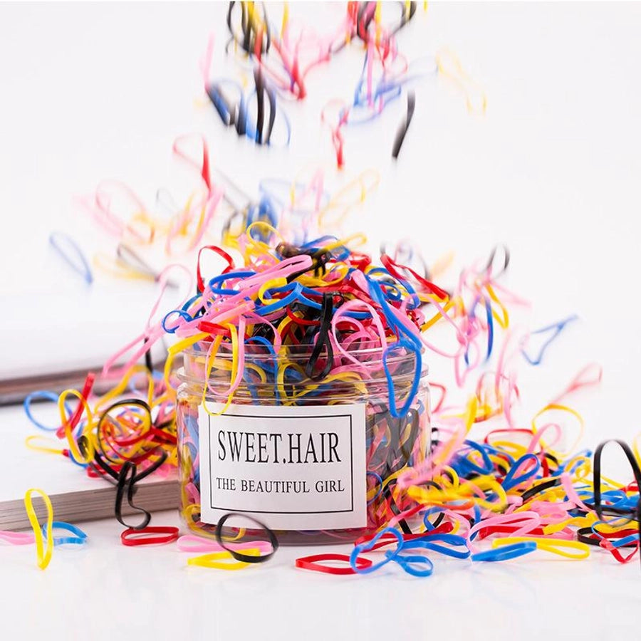 girls&#39; rubber band hair band disposable black rubber band thickened baby head rope children&#39;s hair accessories