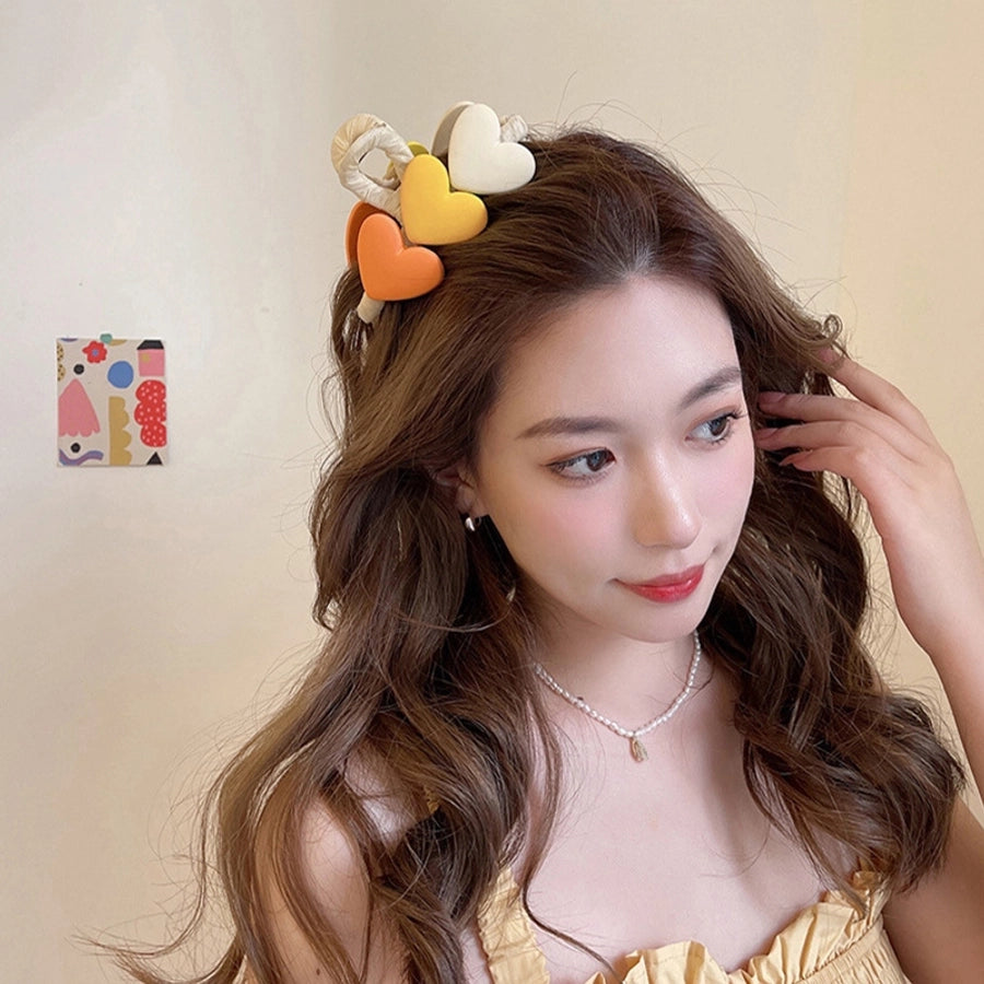Online celebrity Korean style gradient love back head temperament female hairpin summer simple sweet  shark clip grip