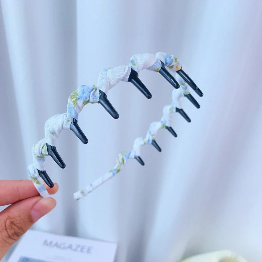 Fluffy Fabric Winding Toothed Hair Band Women's Hair Accessories Headwear Wave Headband Small Accessories Hair Bundles