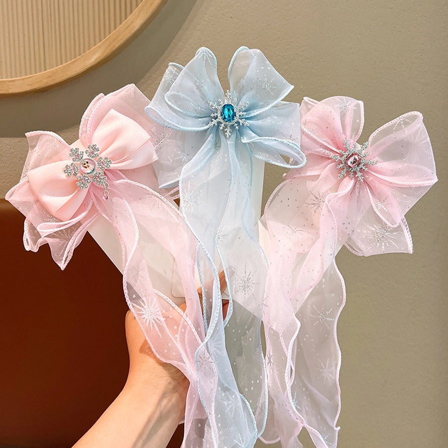 Kid'S Ethnic Style Bow Knot Synthetic Yarn Organza Hair Clip