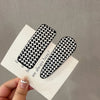 new word clip flashing diamond checkerboard pattern hairpin hair accessories