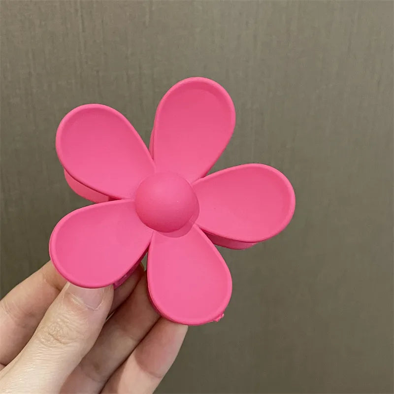 Cute Grab Clip Summer Hairpin Atmosphere Sense Rose Pink Flower Hair Grab Cherry Butterfly Plate Hair Grab Edge Hairpin