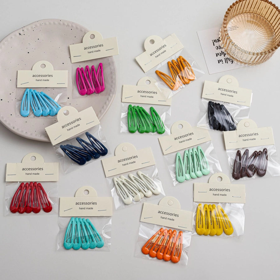 simple style solid color metal hollow out hair clip