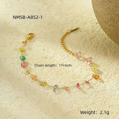 Jewelry Lady Geometric 304 Stainless Steel Natural Stone Plating Jewelry Set