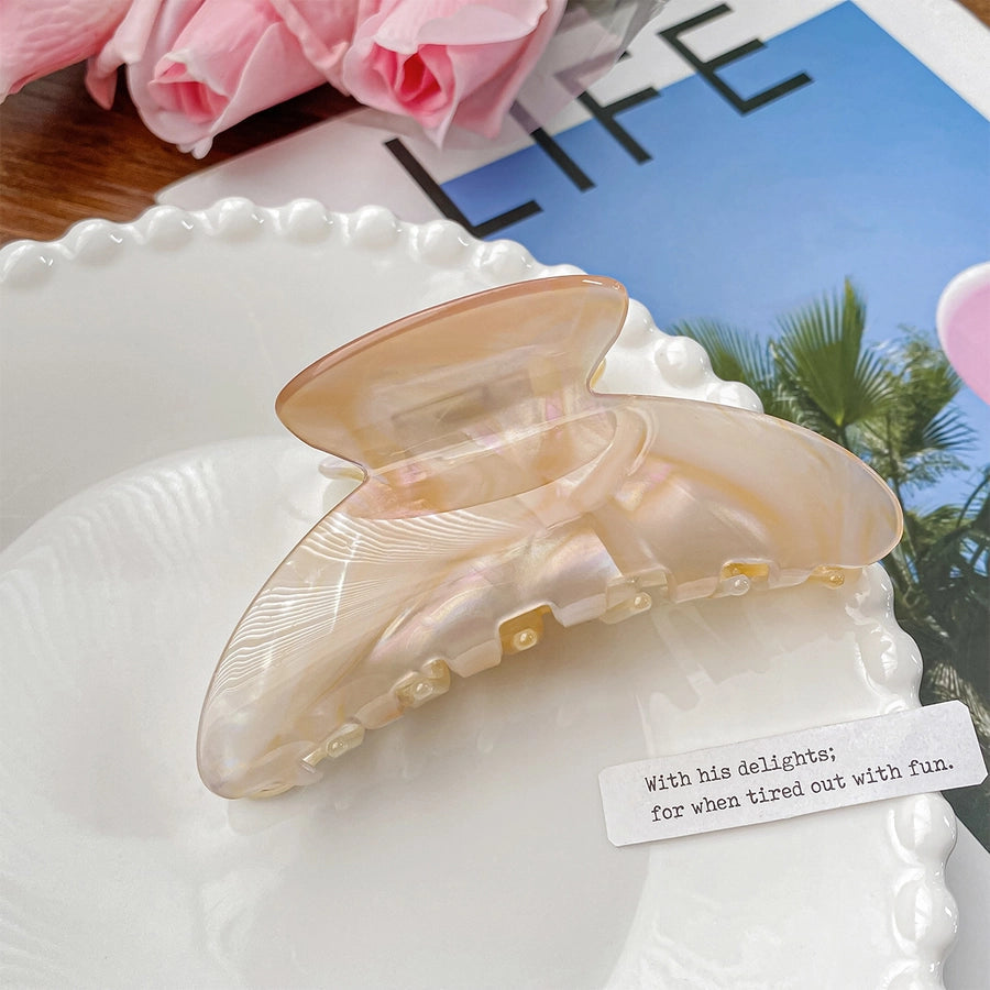 Women's Sweet Color Block PVC Hair Claws