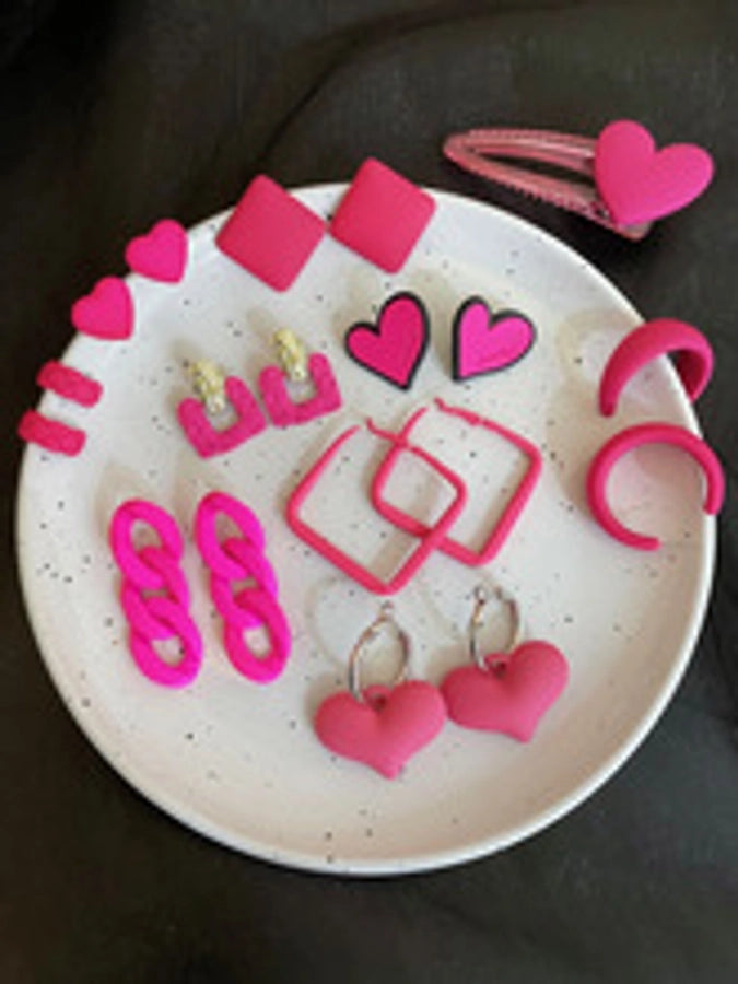 new fashion summer ice cream girly cute earrings niche pink ice cream fun acrylic ear clip