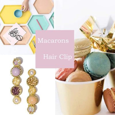 Hair Accessories Acetic Acid Side Clip Marble Effect Hairpin Pearl Candy Color Fashion Hairpin Combination Set