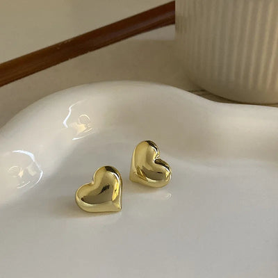 retro c shape solid color metal plating women's earrings 1 pair