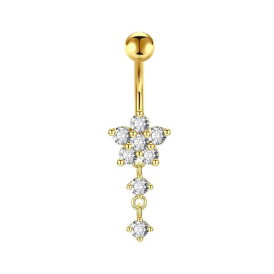 1 Piece 1 Set Belly Rings Simple Style Heart Shape Butterfly 316L Stainless Steel  Inlay Zircon Belly Rings