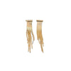1 Pair Elegant Geometric Solid Color Tassel Copper Drop Earrings