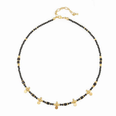 Retro Geometric natural stone Copper Black Pointed Crystal Necklace In Bulk