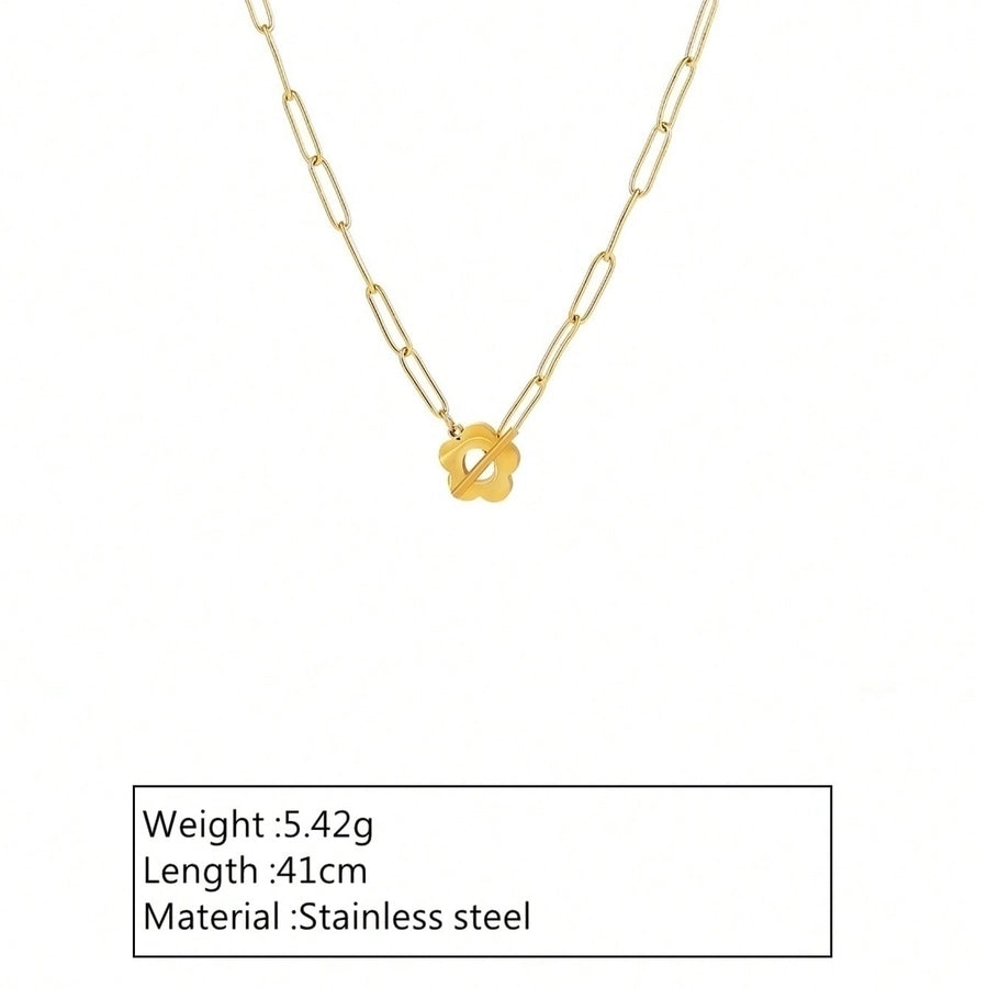 Jewelry Modern Style Simple Style Flower 304 Stainless Steel 18K Gold Plated Plating Bracelets Earrings Necklace