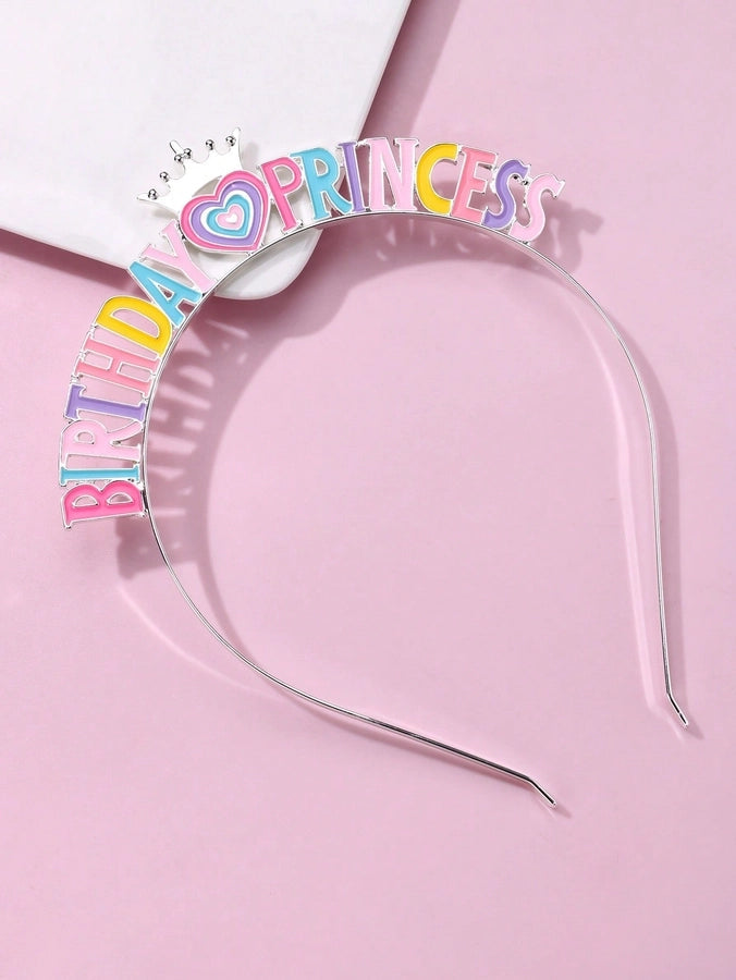 Girl'S Princess Cute Letter Zinc alloy Plating Hair Band
