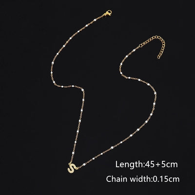 201 Stainless Steel Copper Letter Pendant Necklace