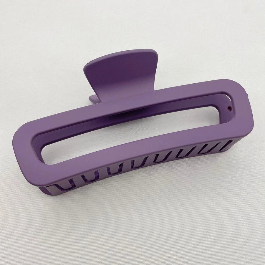 Simple square frosted rubber paint clip large small size back head high horsetail shark clip hair accessories hair clip