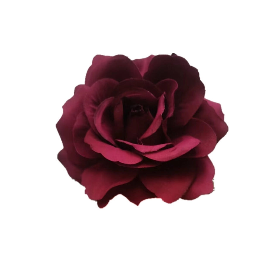 bohemian plaid flower cloth hair clip 1 piece