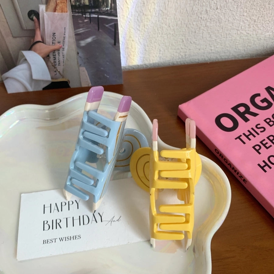 Women's Korean Style pencil Acetic acid sheets Hair Claws