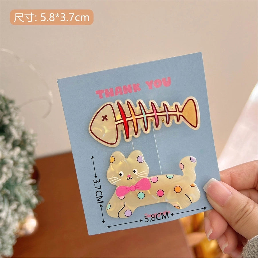 cartoon style cartoon arylic hair clip