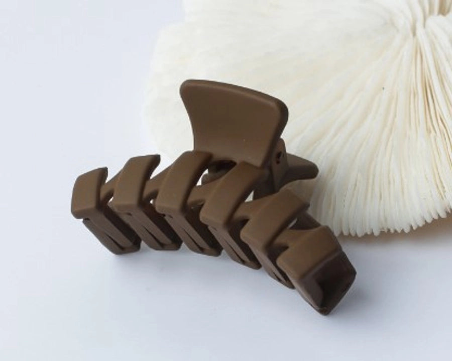 simple style solid color arylic stoving varnish hair claws 1 piece