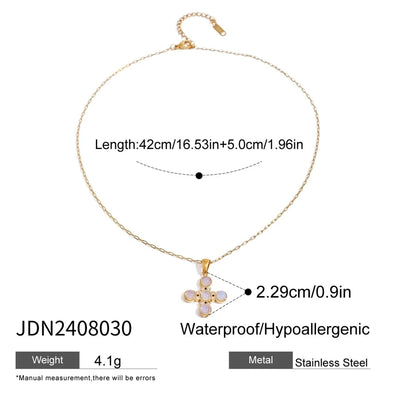 Jewelry Simple Style Classic Style Flower 304 Stainless Steel Jewelry Set