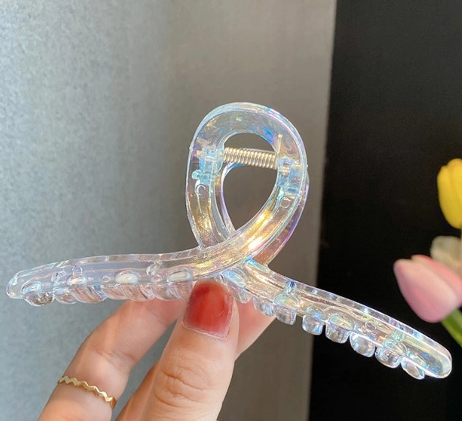 simple style gradient color arylic hollow out hair claws