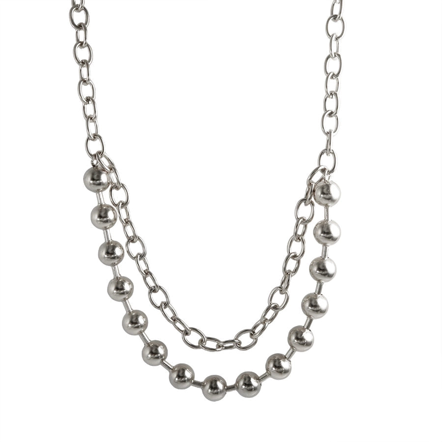 Jewelry Streetwear Geometric 304 Stainless Steel Plating Layered Necklaces