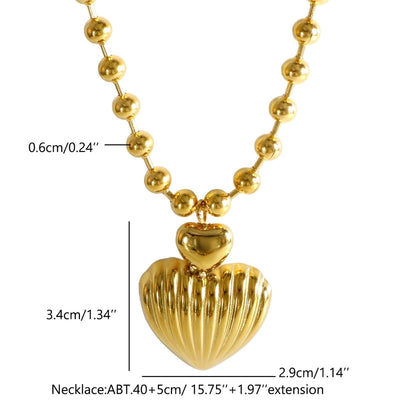 Jewelry Elegant Heart Shape Titanium Steel Jewelry Set