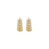 1 Pair Elegant Simple Style Grain Copper Zircon 24K Gold Plated Hoop Earrings