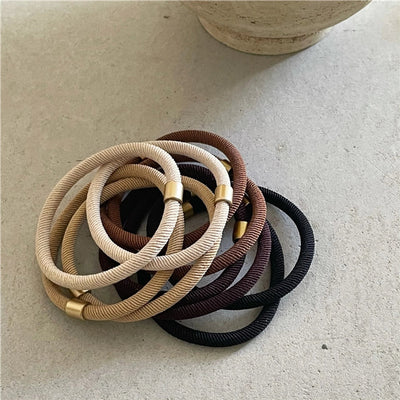 fashion solid color cloth hair tie 1 piece