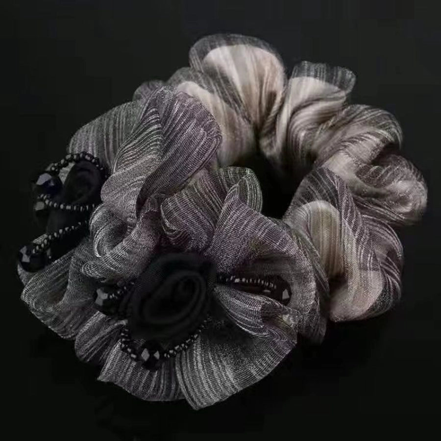Clearance middle-aged mother's hair flower head rope 35 to 50 years old tie hair tie hair ball hair coil high elasticity