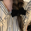 Black velvet bow simple elegant hair tie female hair band  new autumn and winter high-grade hair rope hair rope