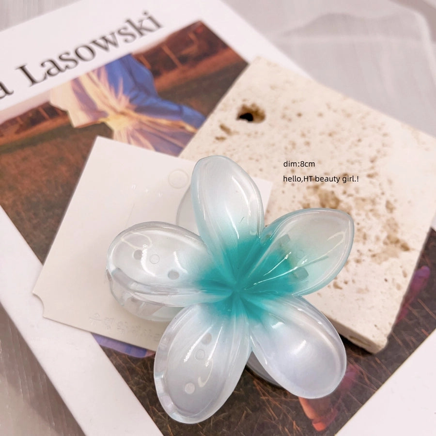 Women's Sweet Flower Plastic Stoving Varnish Hair Claws